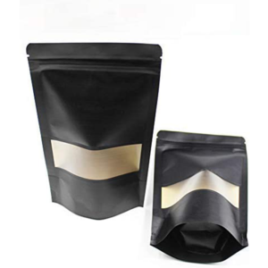 Matt Black with Aluminum Standup Pouch with zipper 20cmx30cm