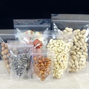 Transparent standup Glossy with zipper 18x26cm